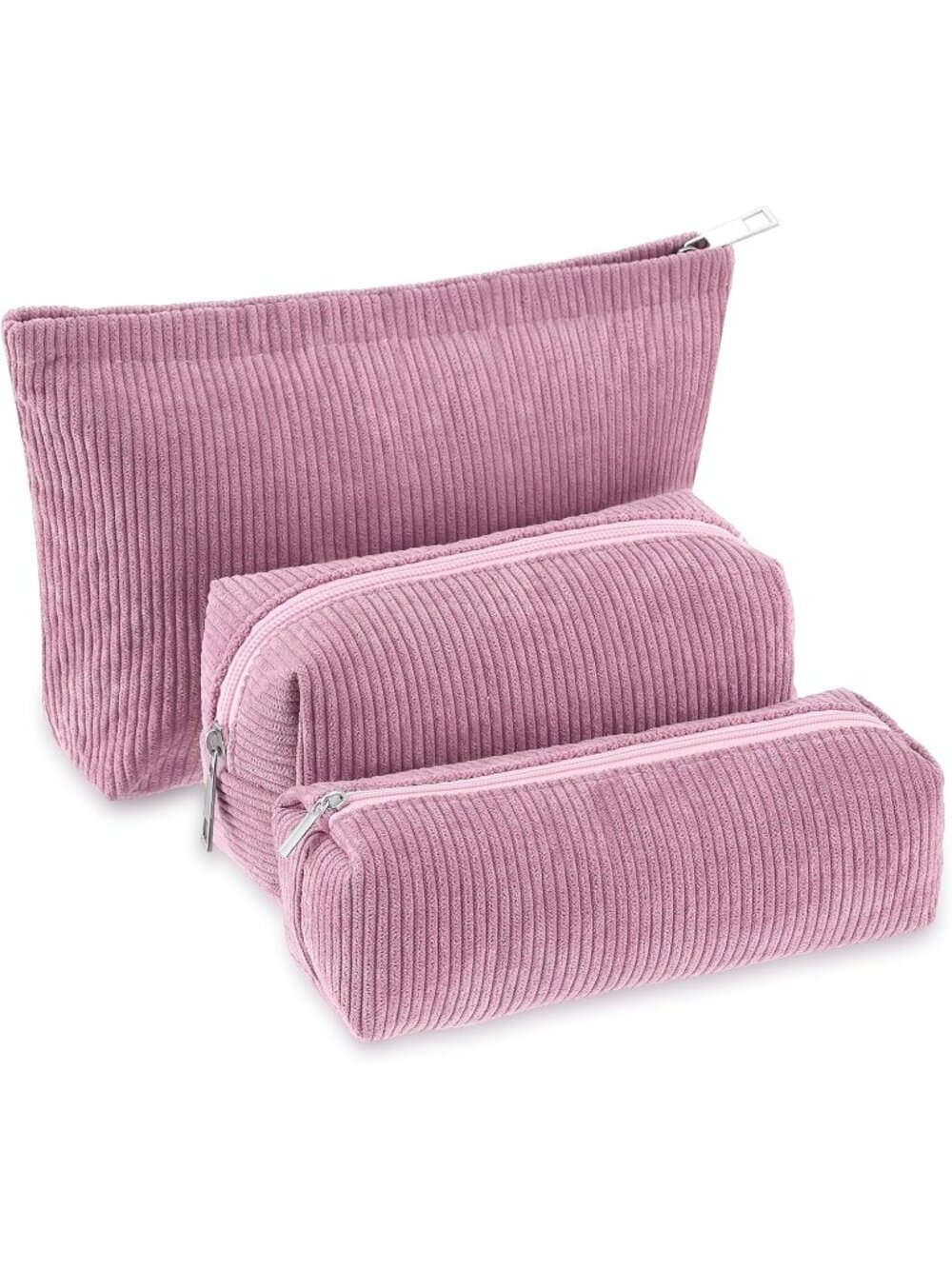 New 3 Pcs Cosmetic Makeup Bag Set - Aesthetic Cute Toiletry Bags for Women